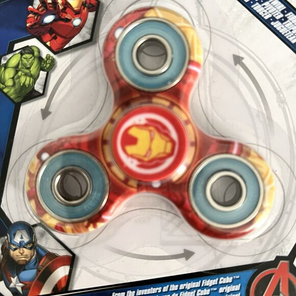 SET OF 3 NEW Iron man Captain America Hulk Marvel Avengers Spinners Antsy Labs - Picture 4 of 5